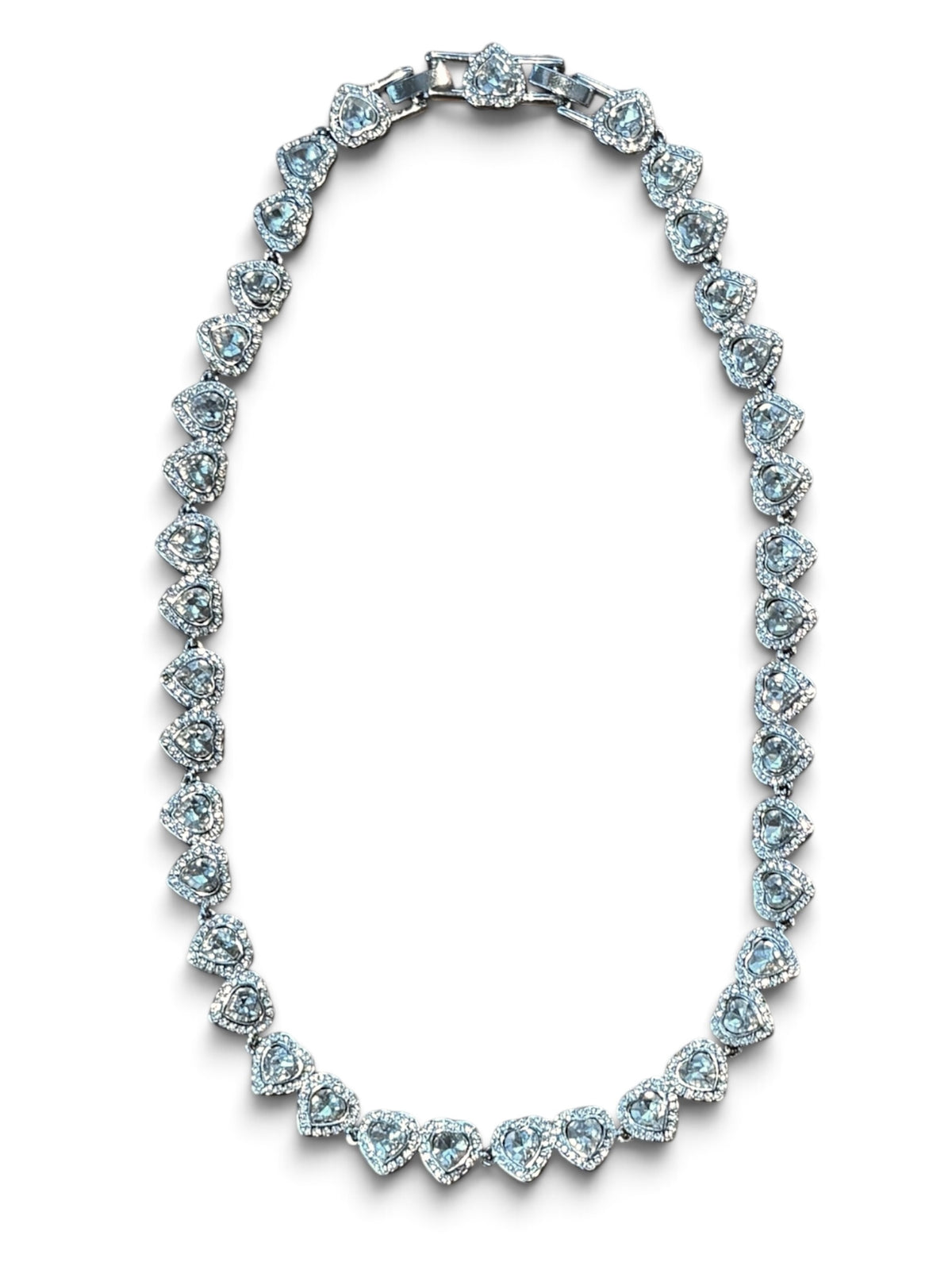 Hearts on Ice Crystal Tennis Necklace