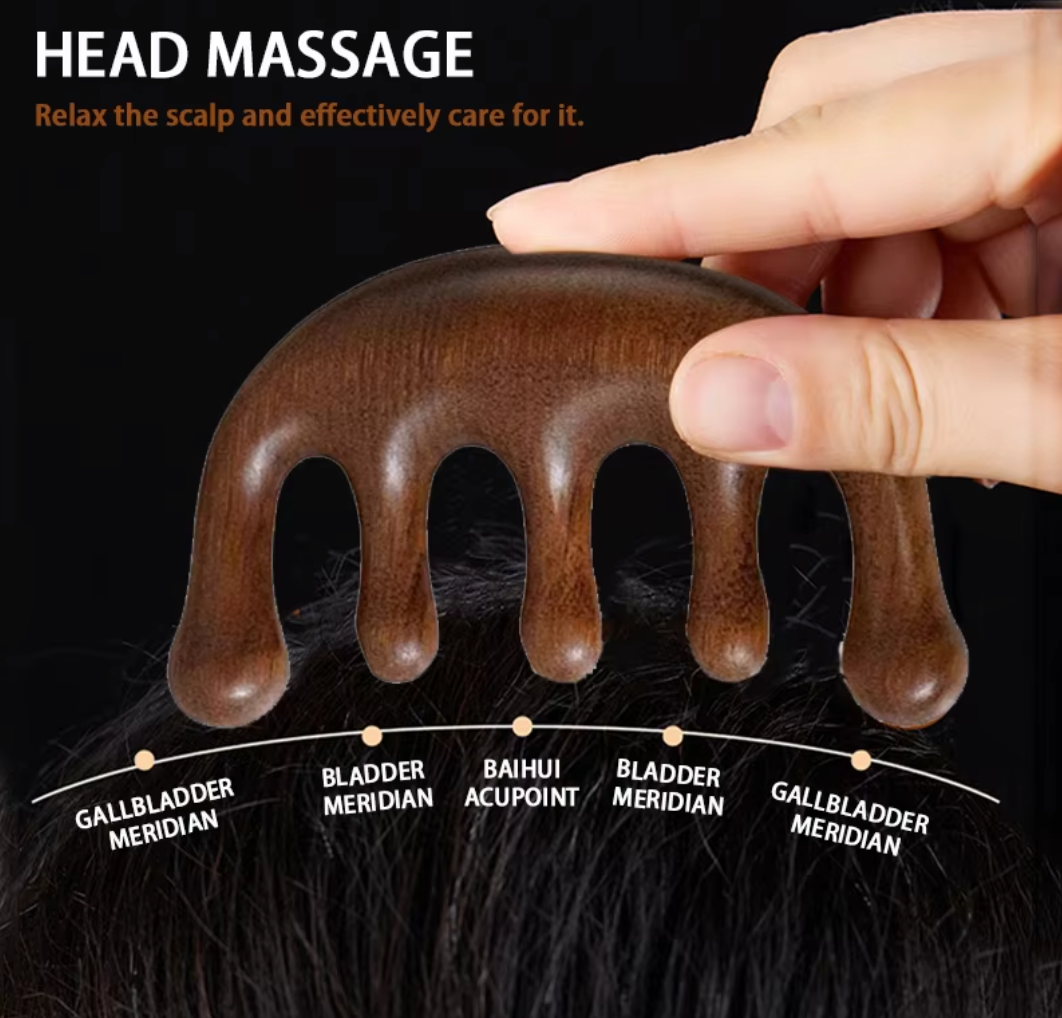 Wood Scalp Massager