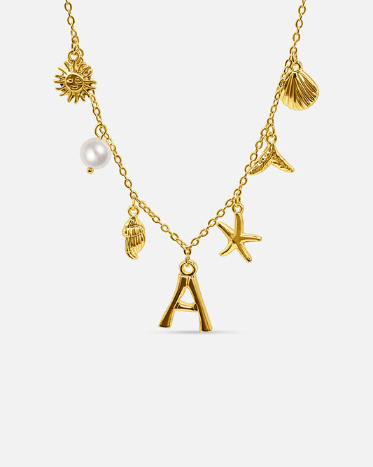 Siren Initial Charm Necklace