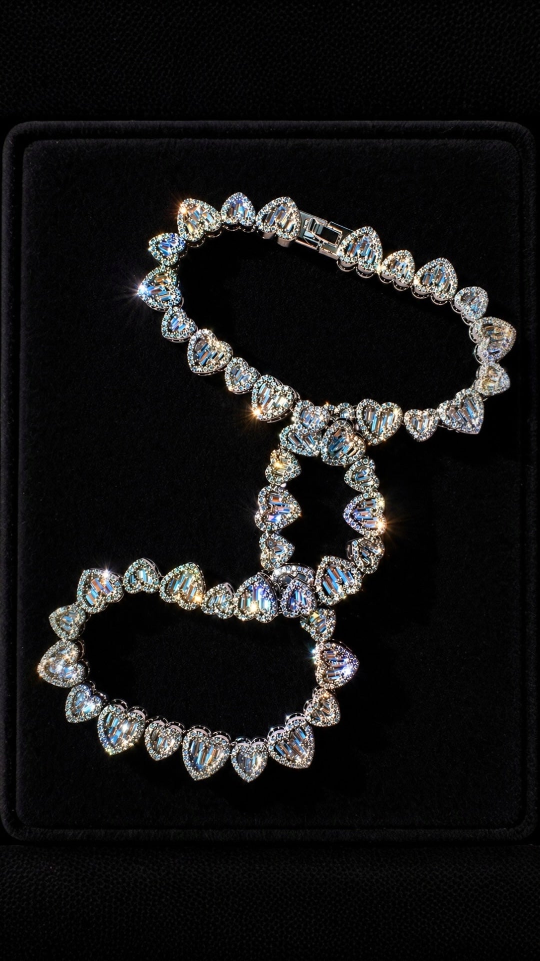 Amoura Heart Tennis Necklace