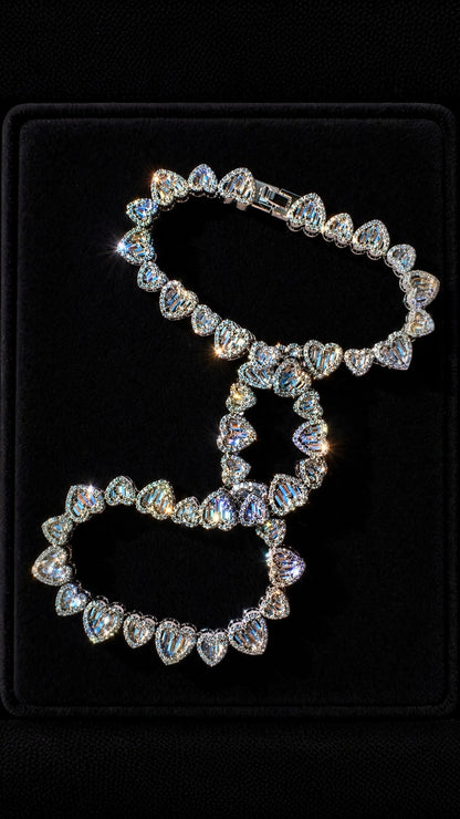 Amoura Heart Tennis Necklace