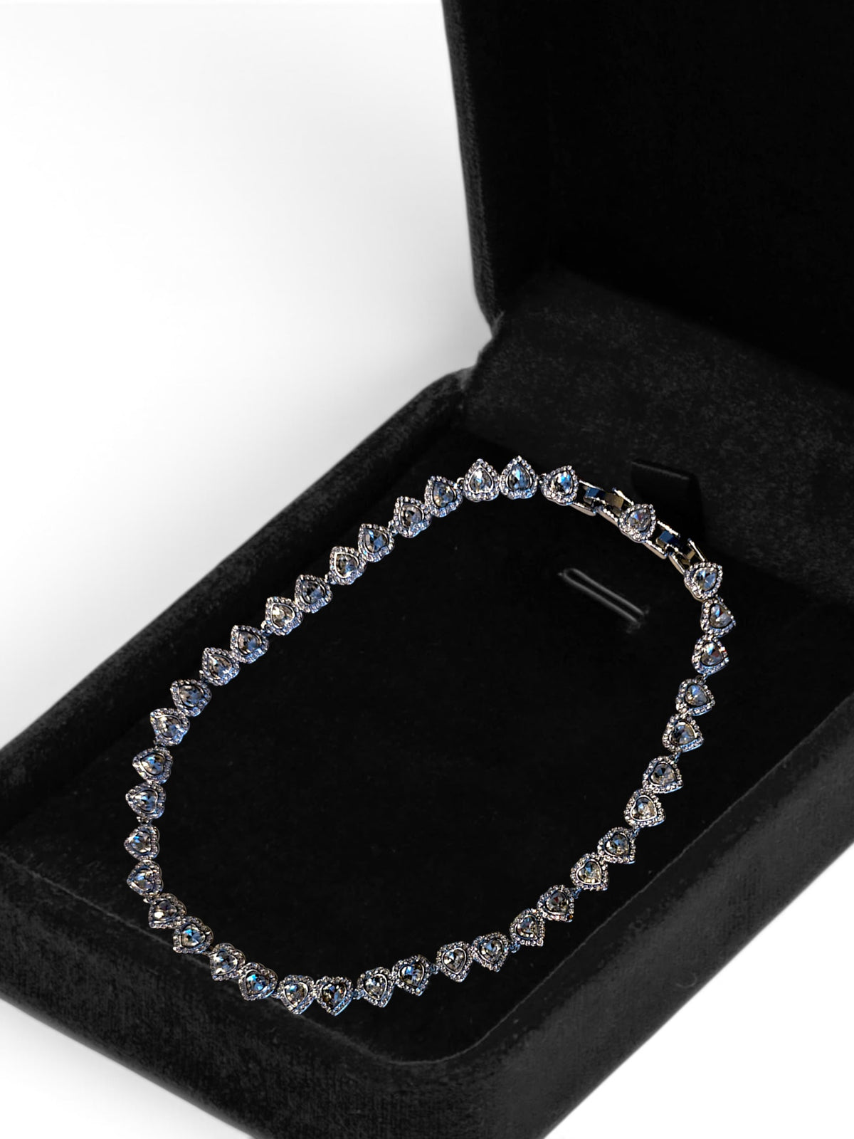 Hearts on Ice Crystal Tennis Necklace