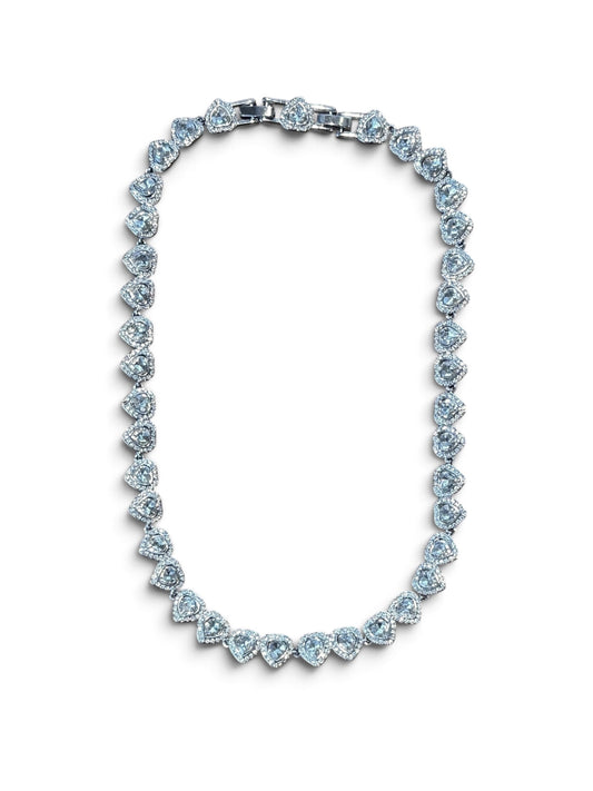 Hearts on Ice Crystal Tennis Necklace