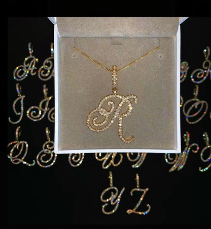 Custom Diamond Initial Necklace