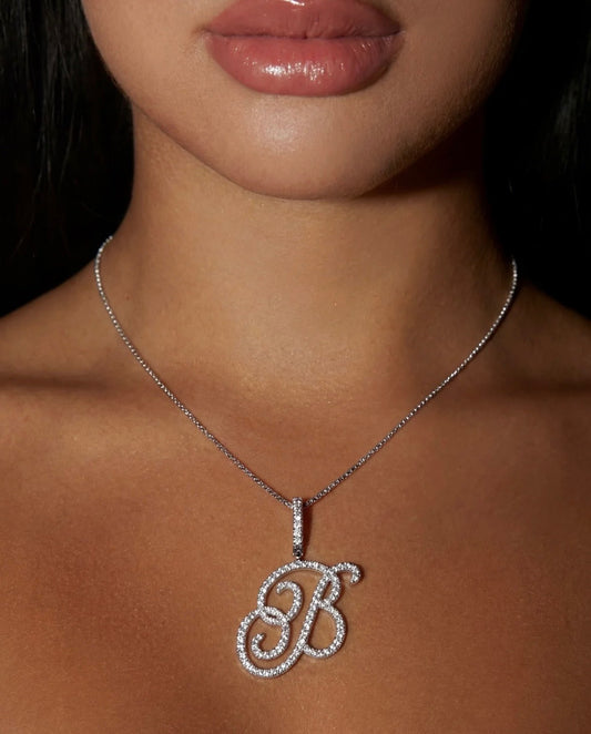 Custom Diamond Initial Necklace
